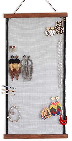 Ohrring-Organizer für die Wand, zum Aufhängen, Schmuck-Organizer für Ohrstecker, baumelnde Ohrringe und Halsketten, Halter für Frauen und Mädchen