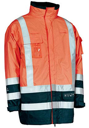 Elka SecureTech Multinorm-Jacke, fluoreszierend orange/navy, 4XL 086151R031009