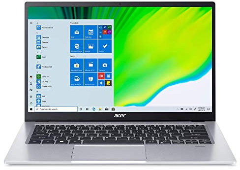 Acer Swift 1 SF114-34-P8Q7 Ordinateur Portable Ultrafin 14'' FHD IPS, PC Portable (Intel Pentium Silver N6000, RAM 4 Go, SSD 128 Go, Intel UHD Graphics, Windows 10) - Clavier AZERTY, Laptop Gris