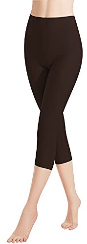 Libella 1er Pack Damen Leggings 3/4 Hose aus Baumwolle Capri-Hose mit Hohe Taille bunt Slim Fit Fitnesshose Mehrfarbig 4161 Braun XL