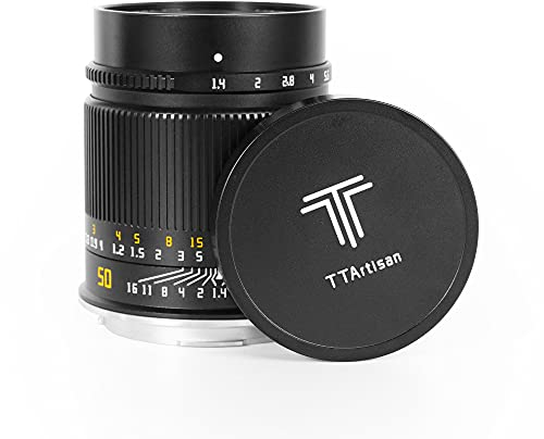 TT Artisan 50 mm F1.4 ASPH obiettivo full formato Leica L Sigma Panasonic Mount per fotocamere mirrorless full frame, Nero
