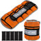 MOVIT 2er Set Gewichtsmanschetten Neopren mit Reflektoren, verstellbare Gewichte, 2x 3,0kg, orange