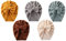 SEAUR Neugeborene Baby Mütze Baumwolle Turban Newborn 0-12 Monate Weich Stretch Turbanmützen Beanie Hut Shooting Stirnband Babymütze - 5 Stück B