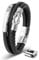 SERASAR Armbänder Herren Silber 23cm Männer Armband Leder Armreif Lederband Herrenarmreif Armschmuck Schmuck Flecht Wickelarmband Kette Leather Bracelet