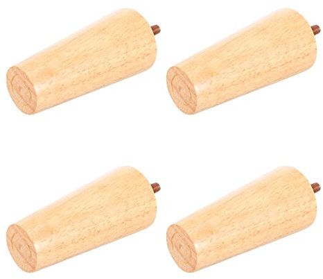 Levemolo 4 Stück Holz Möbelbeine Tischbeine Konisch Sofa Schrankfüße Ersatzfüße Lackiert