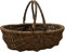 Selections Natural Willow Garden Trug Storage Basket Indoor Outdoor Usage, Large