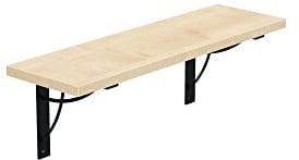 AKKE Hängeregal Neo Wandregal Kinderzimmer Küche Wohnzimmer Badezimmer Loft Büro Regale für Wände Regalbrett für Wand-Deko Küchenregal Moderne Wandboard Bücherregal Wand Ahorn 50x20 cm