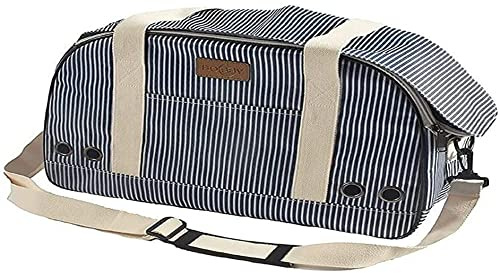Bobby Tennis Bag – Katzentragetasche und für kleine und mittelgroße Hunde 45 x 18 x 30 cm – Hundetragetasche, Katzen mit Schultergurt, Rucksack für Haustiere, blau
