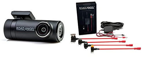Road Angel Halo Drive Dash Cam, 2K 1440p 140° Camera, with Super Night View & HWK5V 5V Dash Cam Hard Wiring Kit, For Halo Go & Halo Drive Dash Cams, Black