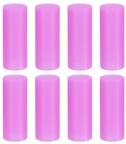 sourcing map 8pcs Silicone Straw Tips, Metal Straw Covers, Soft Reusable Straws Tips Fit for 12mm/0.47 OD Stainless Steel Straws, Purple