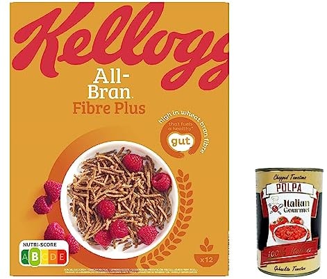 12x Kellog's Kellogg All-brain membrane mit seinen reichhaltigen Weizenfasern cereals 500 g + Italian Gourmet polpa 400g