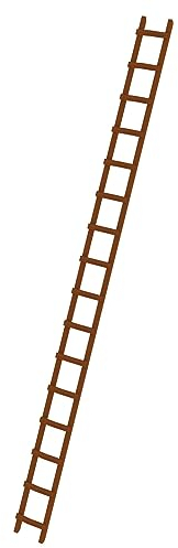 PROREGAL Dachleiter Holz | 16 Sprossen | Leiter, Teleskopleiter, Trittleiter, Bockleiter, Sprossen-Doppelleiter