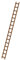 PROREGAL Dachleiter Holz | 16 Sprossen | Leiter, Teleskopleiter, Trittleiter, Bockleiter, Sprossen-Doppelleiter