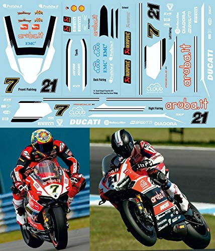 Generisch 1/4 Umwandlung Decal für Ducati Panigale 2015 SBK Troy Bayliss Davies Decal TBD486