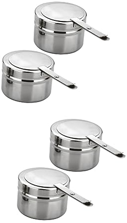 ABOOFAN 4 Stück Kleiner Kraftstoffhalter Runder Kraftstoffhalter. Kraftstoffhalter Für Chafer Kraftstoffhalter Mit Abdeckung Benzinkanister Scheuergel-Kraftstoff Mini Herd Bratpfanne Grill