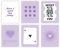 heilkee Lila adrette Wanddekoration, Pastellviolett, Aura-Farbverlauf, Poster, trendige, flippige Drucke, inspirierende Zitate, Wandkunst, Set mit 6 spirituellen Geschenken für Frauen (ungerahmt, 20,3