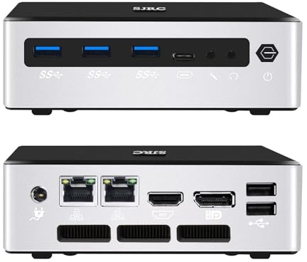 SJRC Mini Gaming PC Win 11 Pro, 13th Gen Core i5 1340P mit Iris Xe-Grafik Micro Desktop Computer, DDR5 16 GB RAM 256 GB NVME SSD Kleiner Büro PC, 4K Triple Display, WiFi6 BT5.2 Type-C