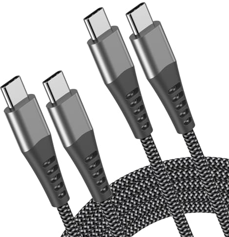 yEONpHOM iPhone 15 Charger Cable, USB C to Cable 2M 2Pack, 60W PD Type Fast Charging Braided Charge for Pro Max,iPad Pro,Samsung S23 S22