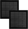 Vent Systems 300 x 300 mm, 2 unidades, color negro, rejillas de ventilación cuadradas planas, protección contra insectos integrada, orificios de ventilación HVAC para baño, oficina en casa