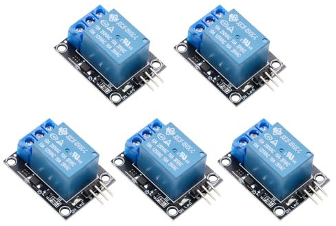 AYWHP 5 PCS 5V placa de módulo de relé de un solo canal compatible con Arduino y R-Pi