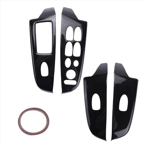 Embellecedor de Fibra de Carbono para Interruptor de Ventana y Puerta de Honda Civic 2006-2011