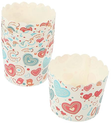 OKUMEYR 100 Pezzi Tazze Per Cupcake Pirottini Delicati Porta Cupcake Gelato Delicate Fodere Per Cupcake Involucri Per Torte Contenitore Per Gelato Mini Alzata Per Torte Carta