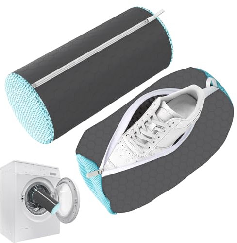 Lafisun 2 Stück Schuhsack Waschmaschine, Silikon Multi Schutz 360° Reinigung Sneaker Schuhwaschbeutel Waschmaschine, Wiederverwendbarer Schuhbeutel Waschmaschine, für Alle Schuharten und Größen