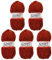 myboshi Samt Wolle zum Häkeln und Stricken, weiche Chenille Wolle im XXL-Knäuel, perfekt für Amigurumi und Kissen, 100% flauschige Polyester, 100g, Ll 100m Rot (Fuchs) 5 Knäuel