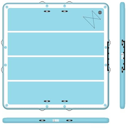 Niphean Aufblasbare Dock 305cm für 5–6 Personen & Freunde – Schnelles Aufblasen/Entleeren, Leicht zu Transportierende Schlauchboot mit Rutschfester Oberfläche für Pool, See, Strand und Meer