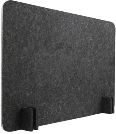 EHJRE Schreibtisch Trennwand, Sichtschutz, Praktisch, Zuverlässig, Filz, Reduziert Lärm für Büro, Heim, Mitarbeiter, Empfangsbereich, Schwarz und Grau, 40cmx60cm