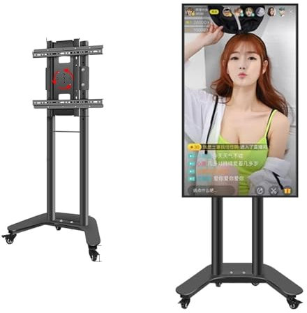 Mobiler Ständer - Mobiler TV-Wagenständer Mit Rädern, Konferenzraum-Podium, Universeller TV-Bodenständer, Horizontal Und Vertikal Drehbarer Bildschirmständer, Für 32-60 Zoll LED-Flachbildschirme