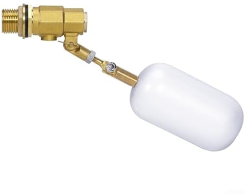 1/2 Schwimmerventil, Kunststoff Einstellbares automatisches Wasserstandsregelventil, Automatische Füllen Feed Luftbefeuchter Wassertank, Wasser Kugelhahn, Teich Float Ersatzventil(1 Stück)