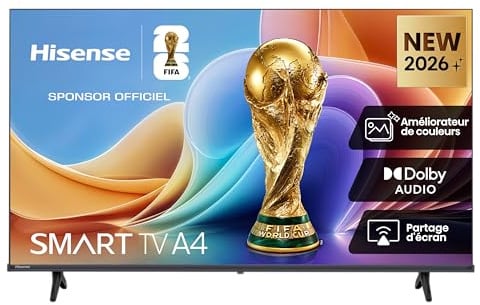Hisense 32A4S - HD Smart TV 32 Pulgadas, Natural Colour Enhancer, Dolby Audio, Share to TV, Reducción de Ruido, Modo Juego, Airplay, Smart Home Ready