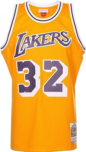 Mitchell & Ness Los Angeles Lakers Magic Johnson 1984 Home Swingman Jersey (Small)