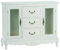 elbmöbel Kommode Schrank weiß Shabby Chic Schuhschrank Sideboard Anrichte 2 Glastüren 3 Schubladen
