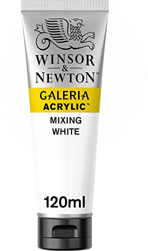 Winsor & Newton 2131415 Galeria Acrylfarbe, hohe Pigmentierung, lichtecht, buttrige Konsistenz, 120ml Tube, mischweiß