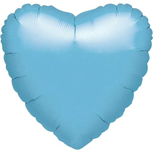 Iridescent Pearl Lite Blue Decorator Heart Standard XL Foil Balloons S15