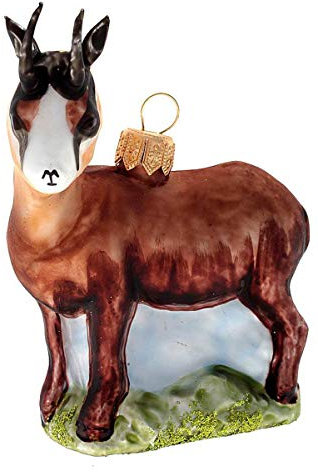 Hamburger Weihnachtskontor - Tannenbaumschmuck aus Glas -Gämse