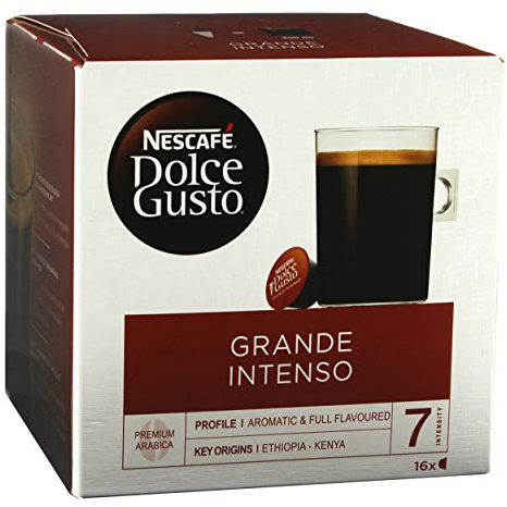 Nescafé Dolce Gusto Grande Intenso - Café - 96 Capsules (Pack de 6 boîtes x 16)