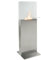 LILIMO Edelstahl Standkamin Catania | 45 x 12 x 126 cm | Freistehender Bio-Ethanol Kamin | in Silber | Ethanol Kamin Indoor und Outdoor | Bio Ethanol Kaminofen Indoor, Balkon- und Terassenkamin