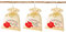 24 Adventskalender Beutel (8 x 10 cm) - Ich Liebe Dich Weil … mit Kokosschnur