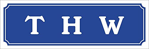 WERBEPUNKT. Schild im Straßenschild-Design THW 30 x10 cm Alu-Verbund