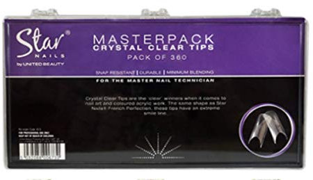 Star Nails Crystal Clear Tips Masterpack - Pack of 360