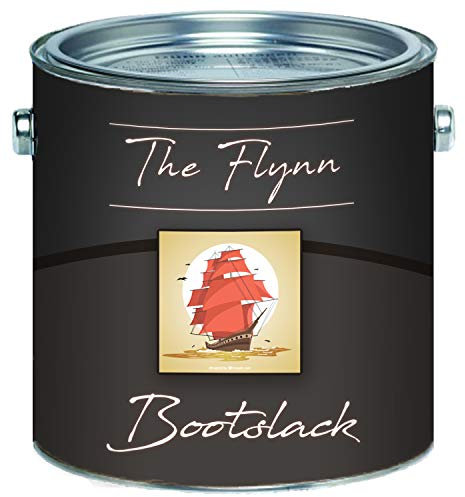 The Flynn Bootslack hochwertiger Yachtlack für Holz Metall Bootsfarbe Yachtfarbe (1 L, Rotbraun (RAL 8012))