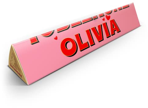 Toblerone personalisiert mit Namen und Botschaft – Geschenk für Männer & Frauen, Milchschokolade mit Honig und Mandelnougat (200g) – Für Geburtstag & Jubiläum