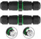 2 x Exterior IP68 Waterproof Cable Connector Junction Box Push Clip, Non Screw, External Coupler Sleeve QCS1