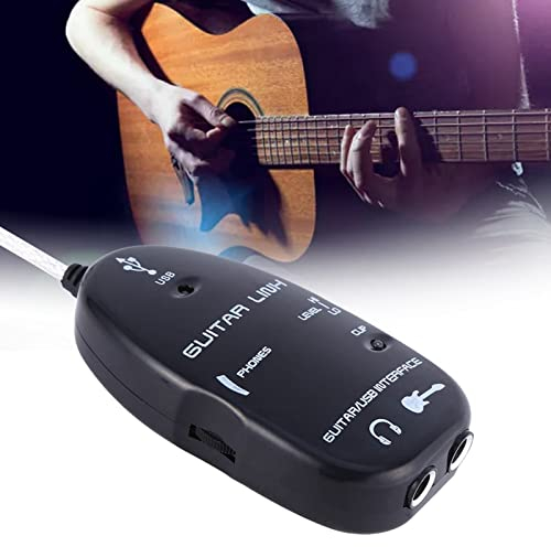 Mxtech Guitar Link-Schnittstelle, Gitarre zu USB USB-Gitarrenkabel, USB Guitar Link-Kabel für PC-Aufnahmeadapter