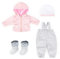 Bayer Design 84200AH Puppenkleidung, Outfits, Anziehsachen Babypuppen, 38-43cm, mehrteilig, Puppenzubehör