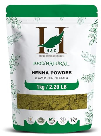 100% Natural Organically Cultivated Henna Powder Specially For Hair - Bulk Pack -Triple Sifted Henna Powder - Lawsonia Inermis (For Hair) 2.20 LB (1 KG)- No PPD no chemicals, no parabens…