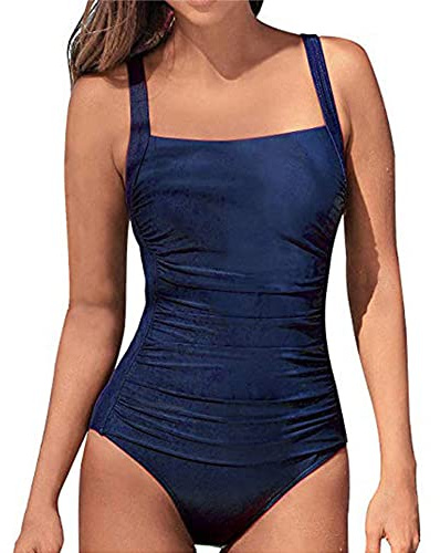 DURINM Costumi da Bagno Interi Donna Elegante Striscia Multiway Imbottito Push Up Bikini Un Pezzo Sexy Tankini Swimwear Costumi da Mare da Donna Beachwear